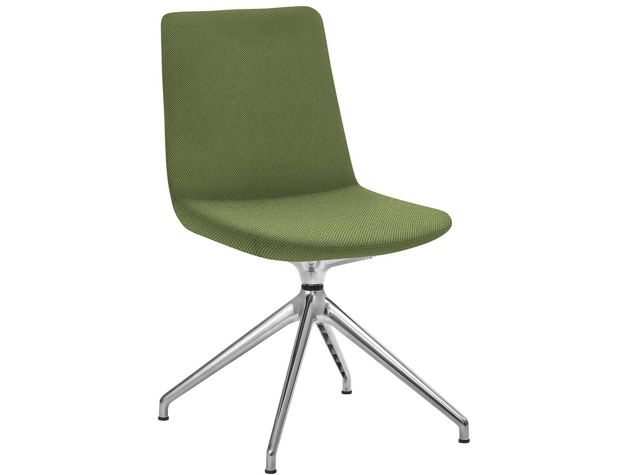 Besucherstuhl "2008" mit Sternfuß-Gestell, farngrün