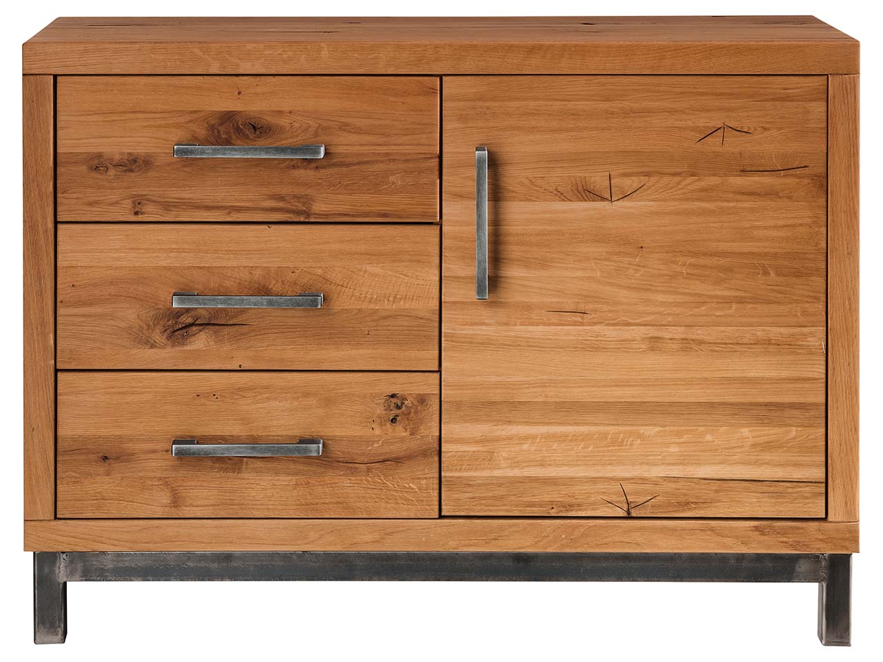 Kommode "Brest" rechts 1 Tür, 3 Schubladen 107 x 77 x 55 cm, natur