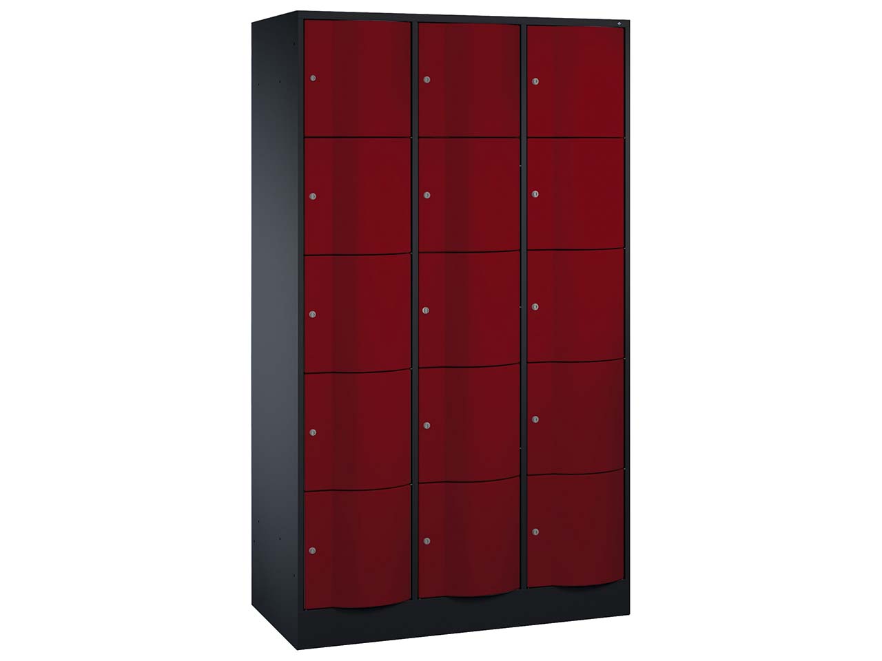Schließfachschrank 3 Türme an/rt 5er