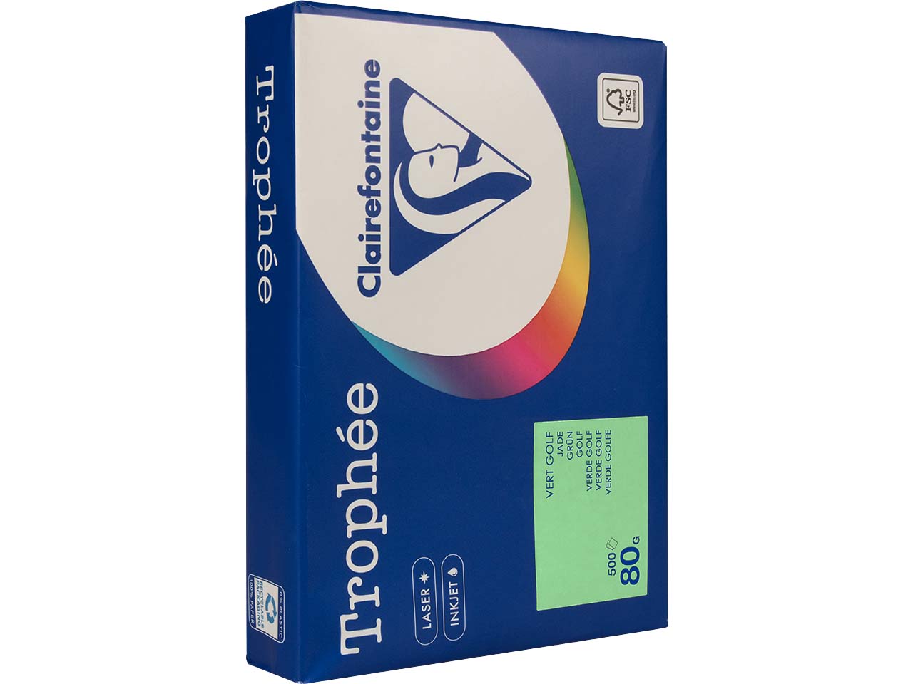 Clairfontaine Farbiges Kopierpapier "Trophee" 80 g/m², DIN A4, grün