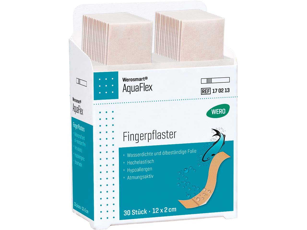 WERO Werosmart Aquaflex Fingerpflaster, 12 x 2 cm, 30 Stück für WERO Smart Box