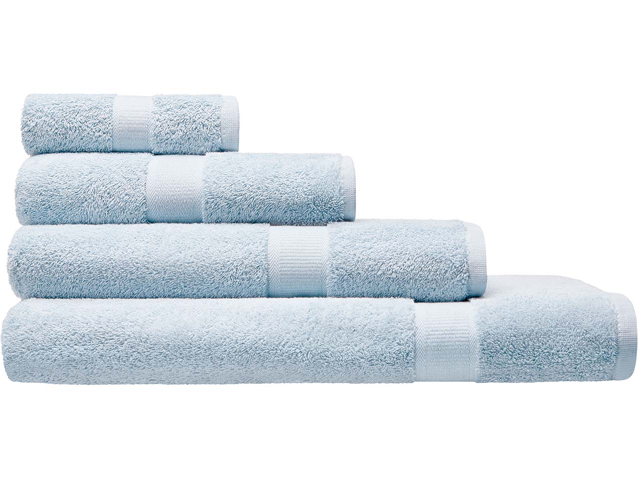 Cotonea Frottier Handtuch 50 x 100 cm, Bio-Baumwolle, hellblau