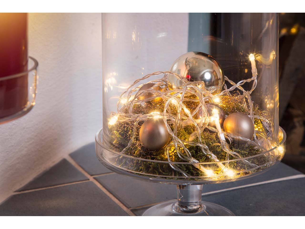 Konstsmide LED-Lichterkette, mit Schalter, 6h Timer, 20 Dioden warmweiß