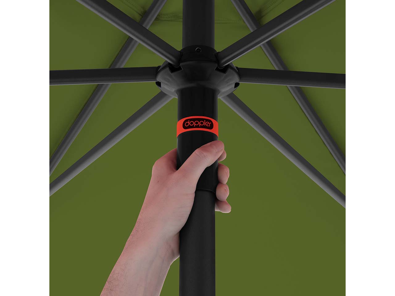doppler Sonnenschirm "myZone Push Up" Ø 300 cm, HV, kiwi