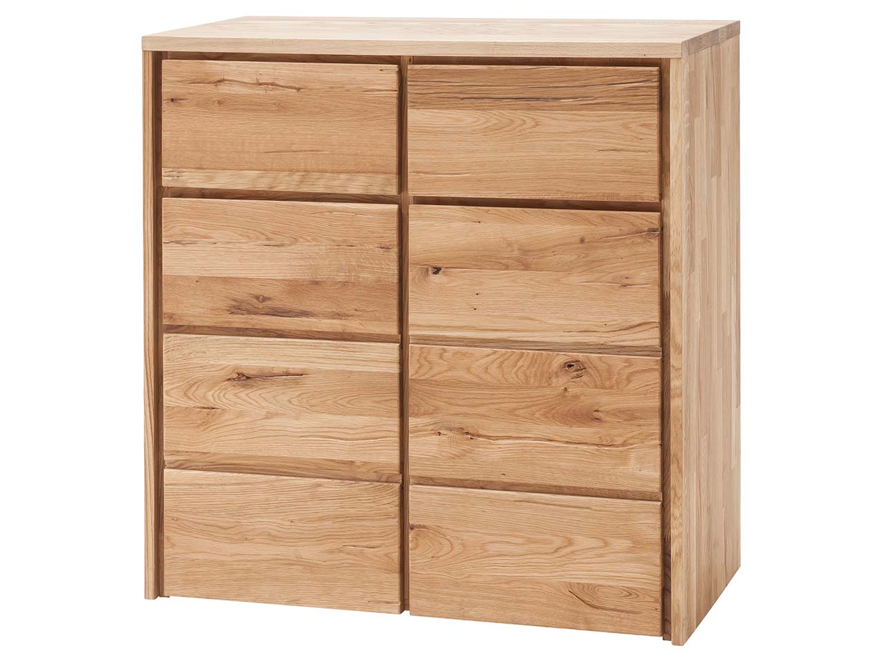 Kommode "Rödvig" aus Wildeiche, mit 2 Schubladen und 2 Türen, B 88 x T 42 x H 91 cm