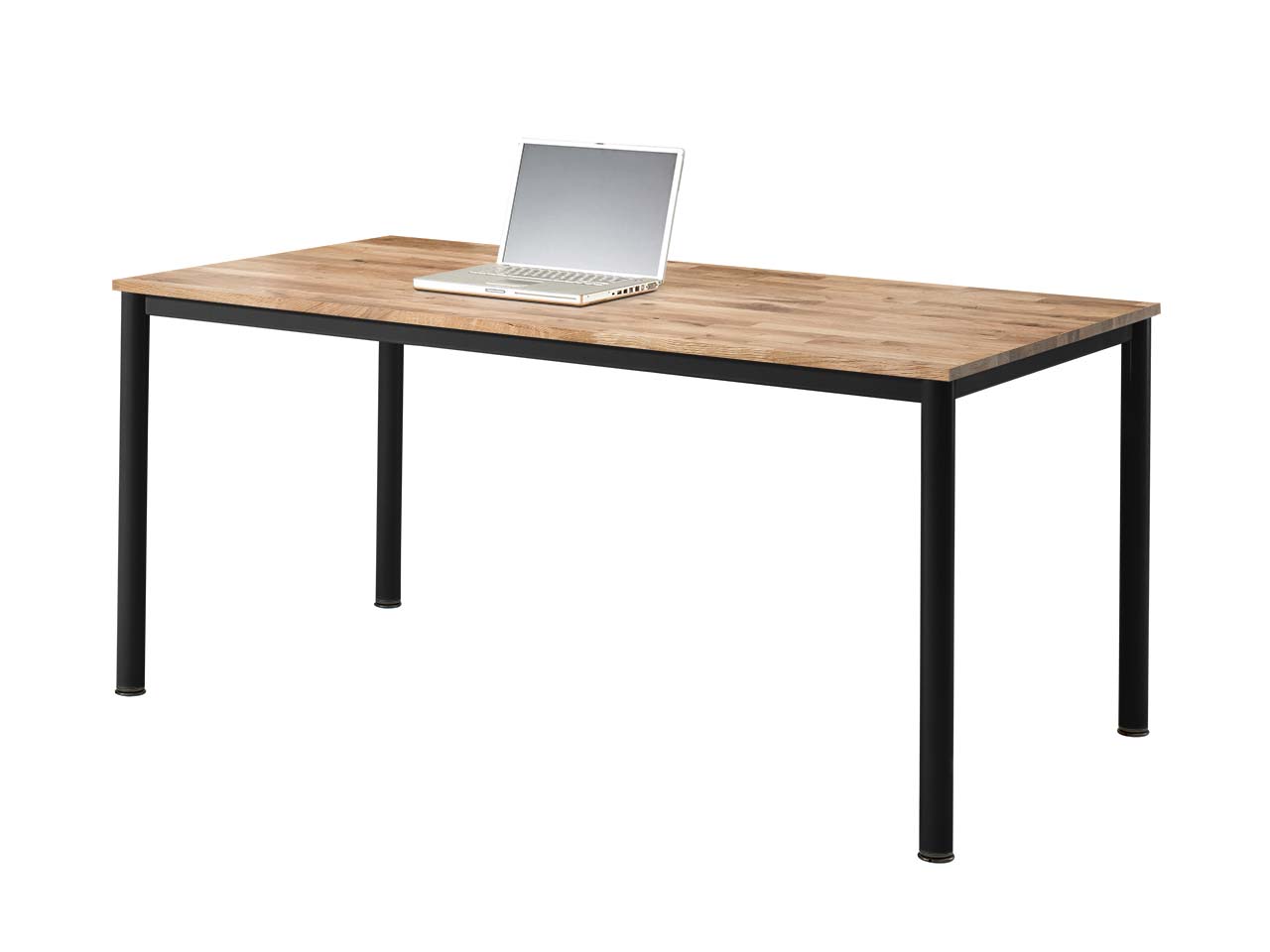 Schreibtisch "CONTACT Base" höheneinstellbar, 160 x 80 cm, schwarz, Eiche geölt