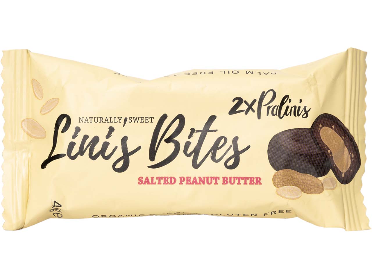 Lini's Bites Bio-Dattelkugel "Pralinis", Salted Peanut Butter, vegan, 46 g