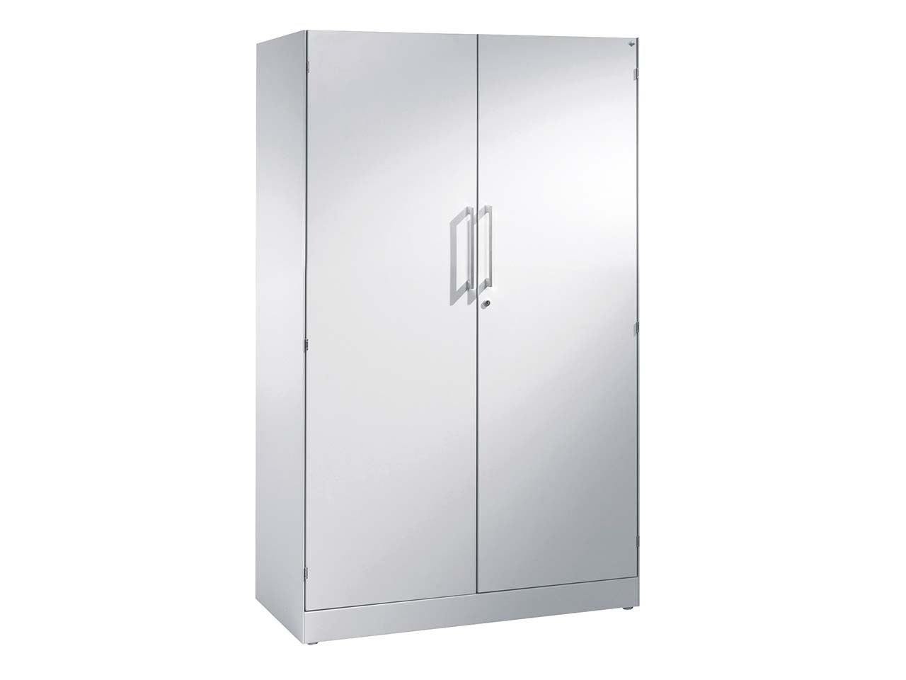 Flügeltürenschrank "CONTACT", Höhe 163,5 cm  (BxT) 100 x 43,5, silber