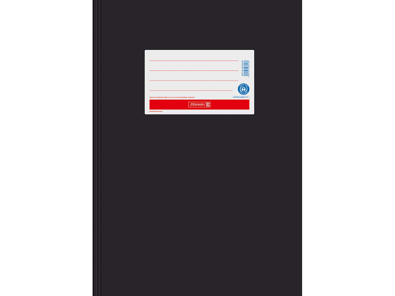 BRUNNEN Heftumschlag "Premium" aus Papier extrastark, DIN A4, schwarz