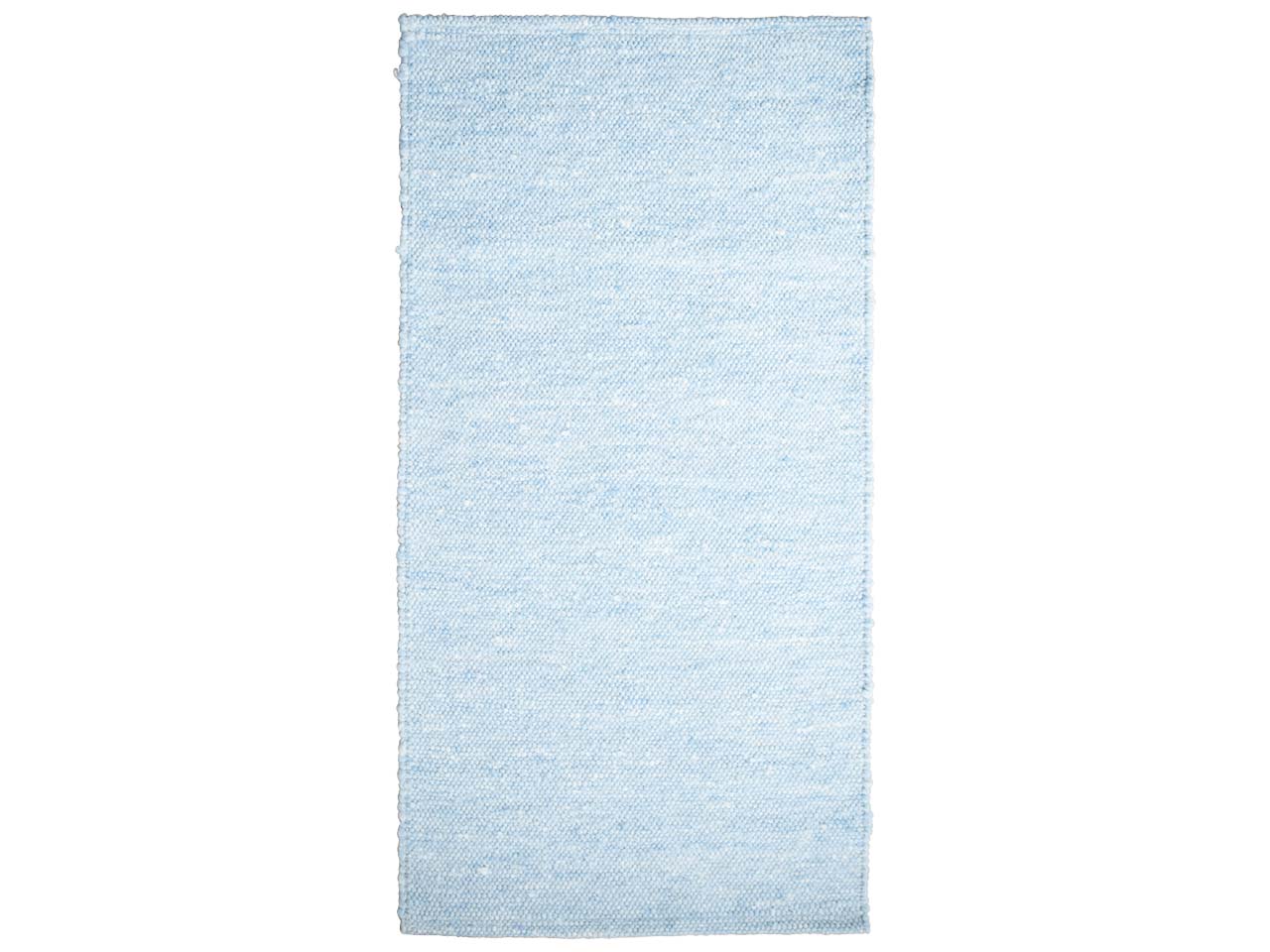 Schurwollteppich "Granada" 70 x 140 cm, eisblau