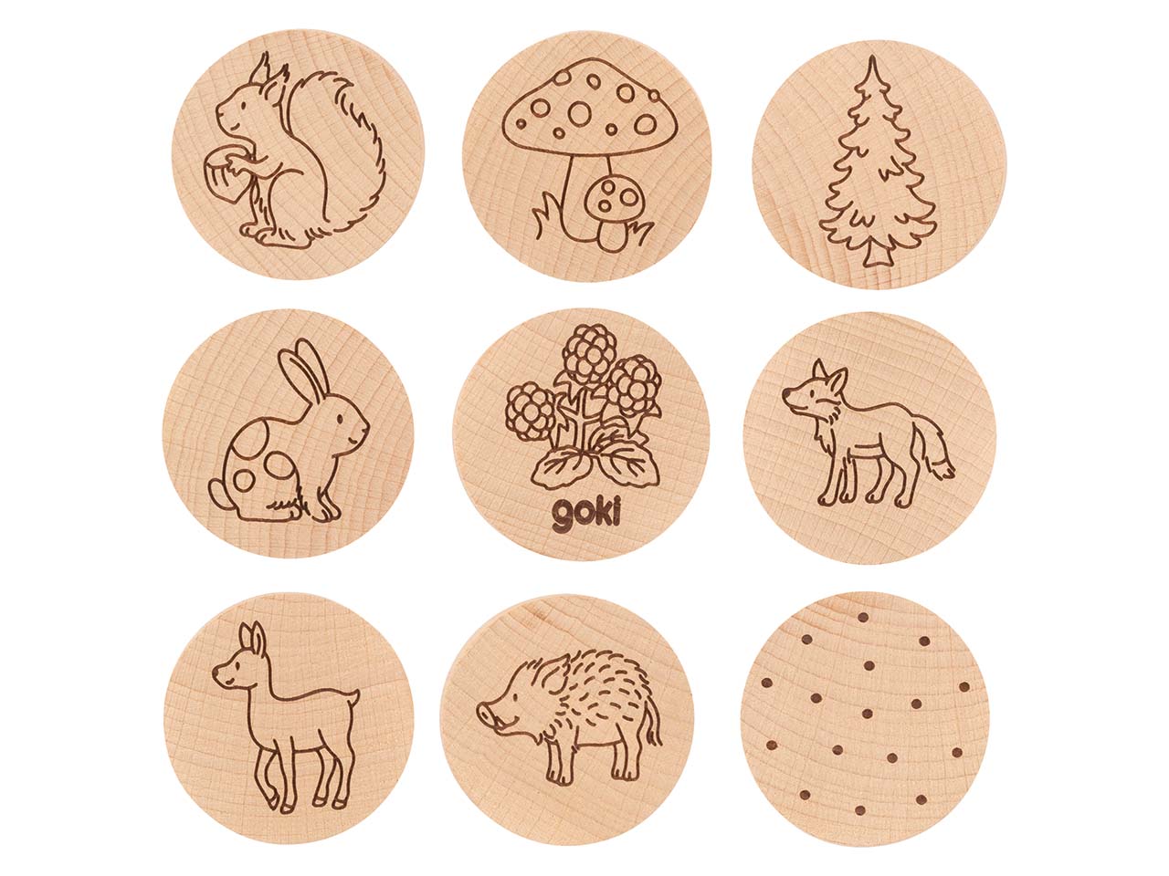 goki Memo-Spiel aus Holz "Wald"