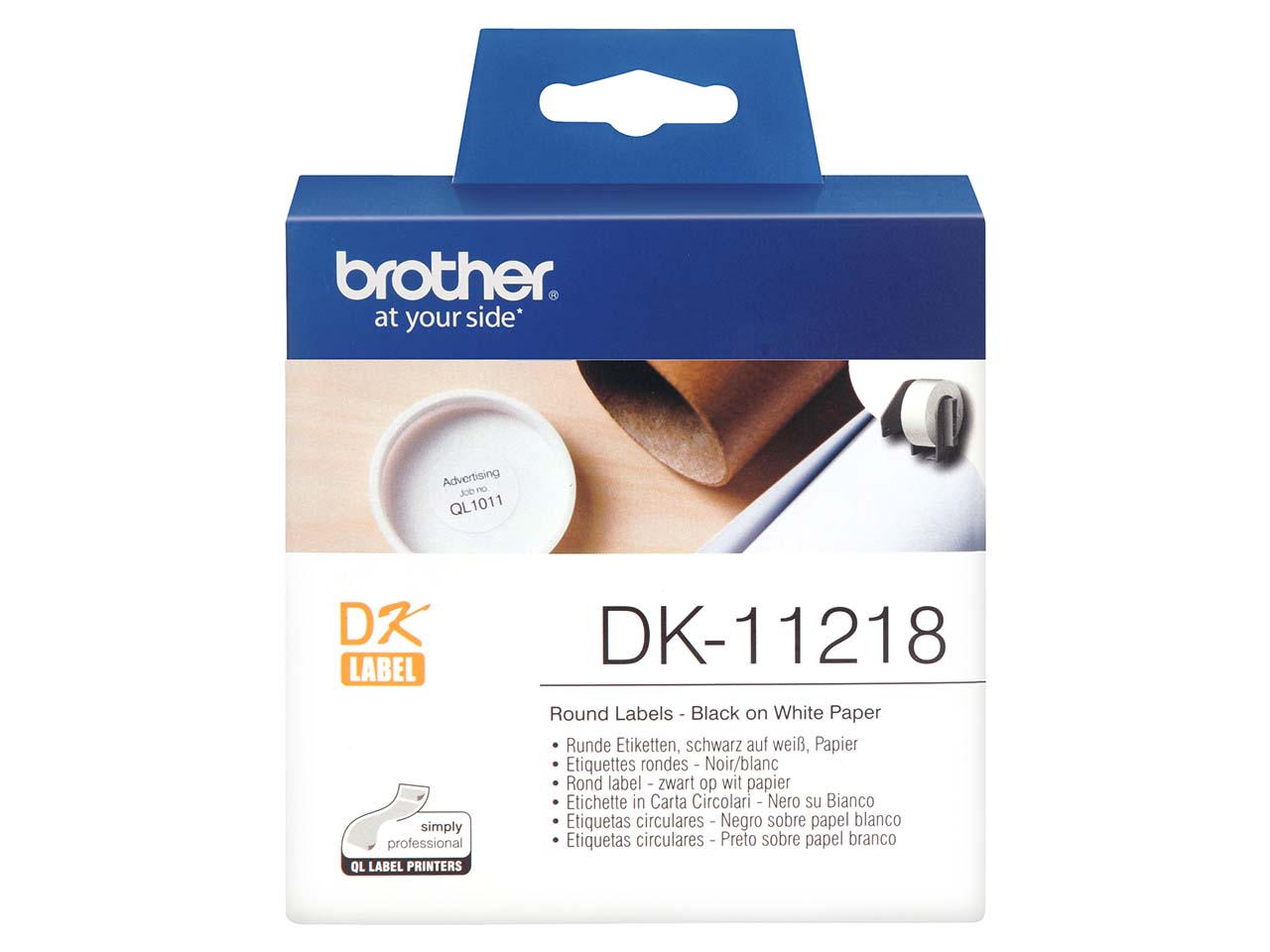 Brother Universaletiketten "DK-11218" Ø 24 mm