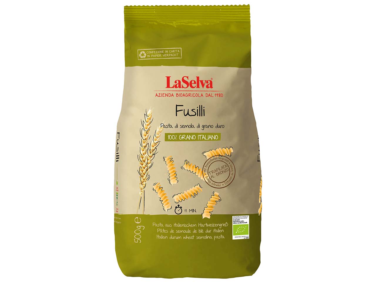 LaSelva Bio-Hartweizen-Fusilli, 500 g
