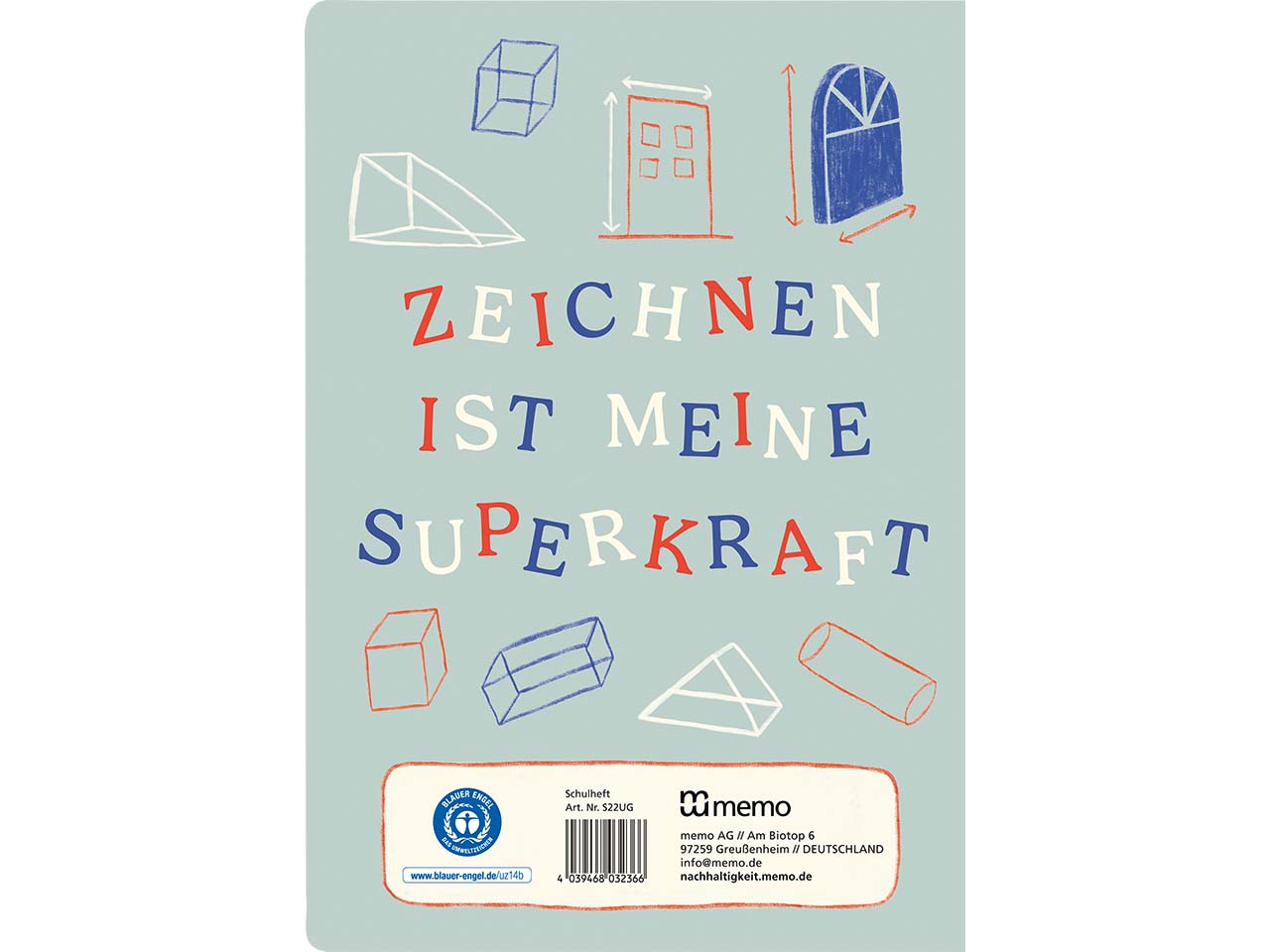 memo x SOS-Kinderdörfer weltweit Schulheft DIN A4, 16 Blatt, Lin. 26