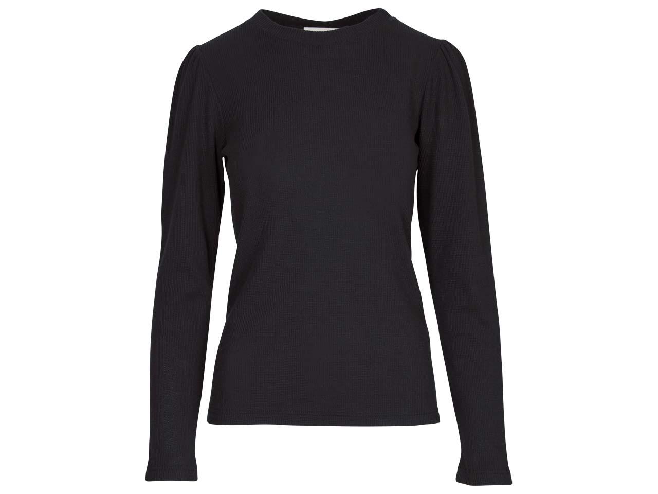 LANA Bio-Damen-Langarmshirt "Valeska" mit Rundhalsausschnitt, schwarz, Gr. 36