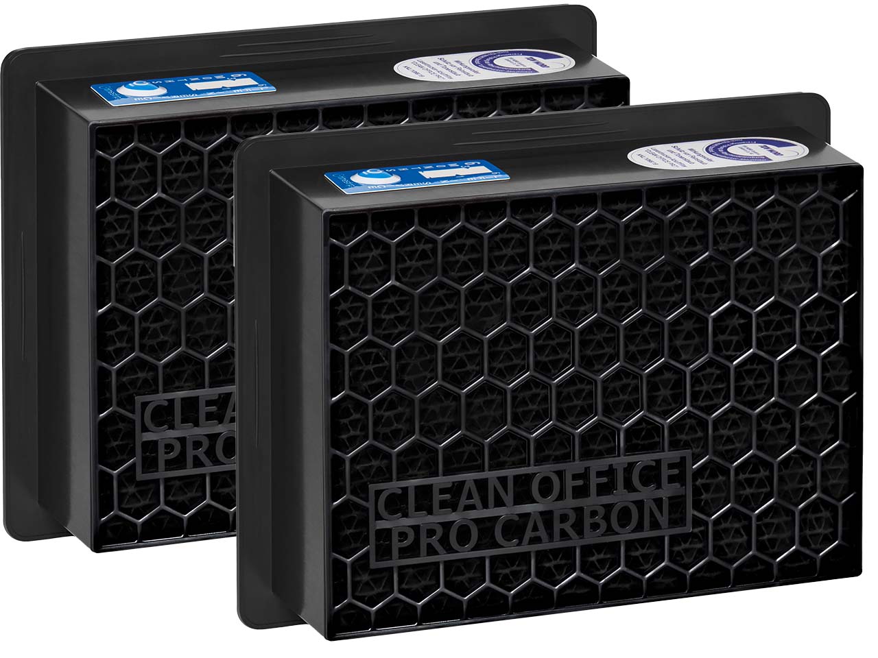 2er-Pack Clean Office Ozon- und Feinstaubfilter "CARBON" schwarz