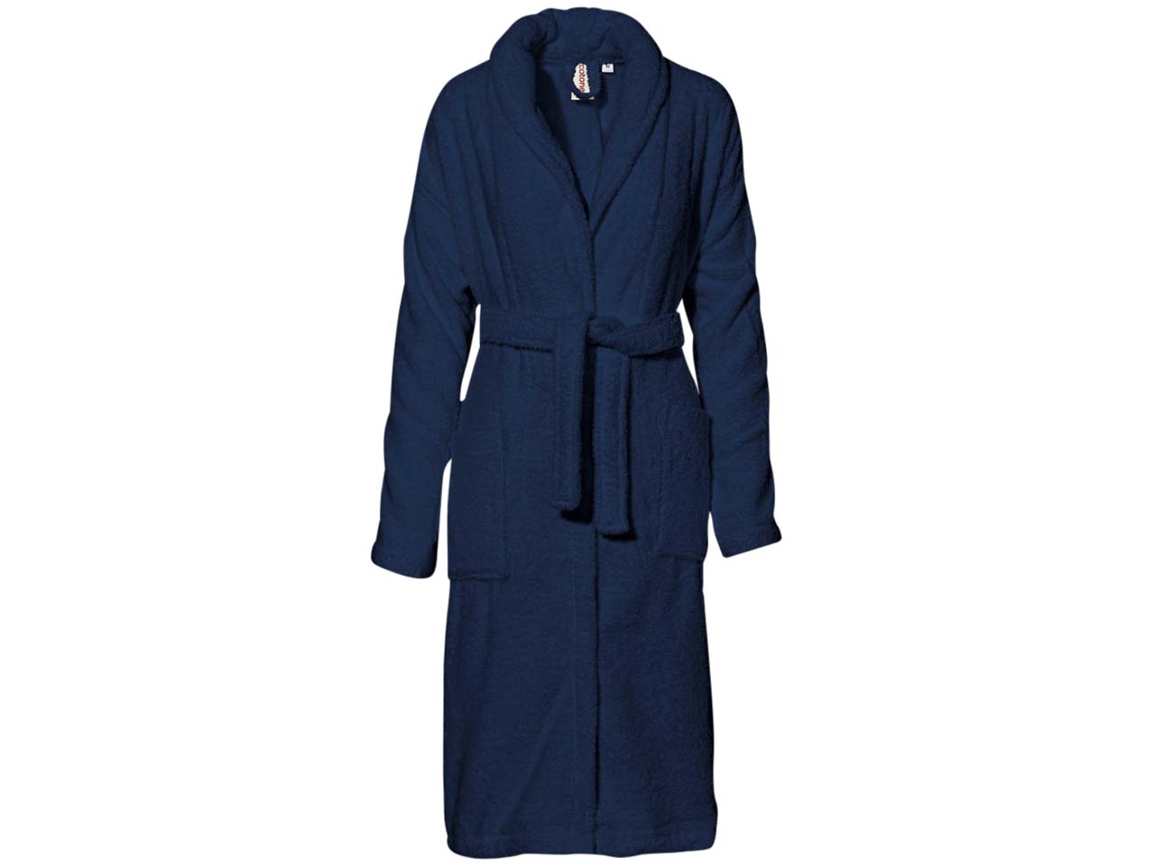 Cotonea Frottier Bademantel aus Bio-Baumwolle, Gr. XXL, azurblau