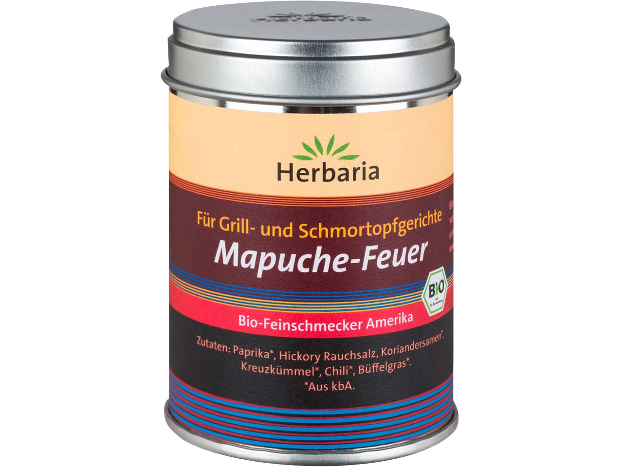 Herbaria Bio-Gewürzmischung "Mapuche-Feuer" für Grill- und Schmorgerichte, 95 g