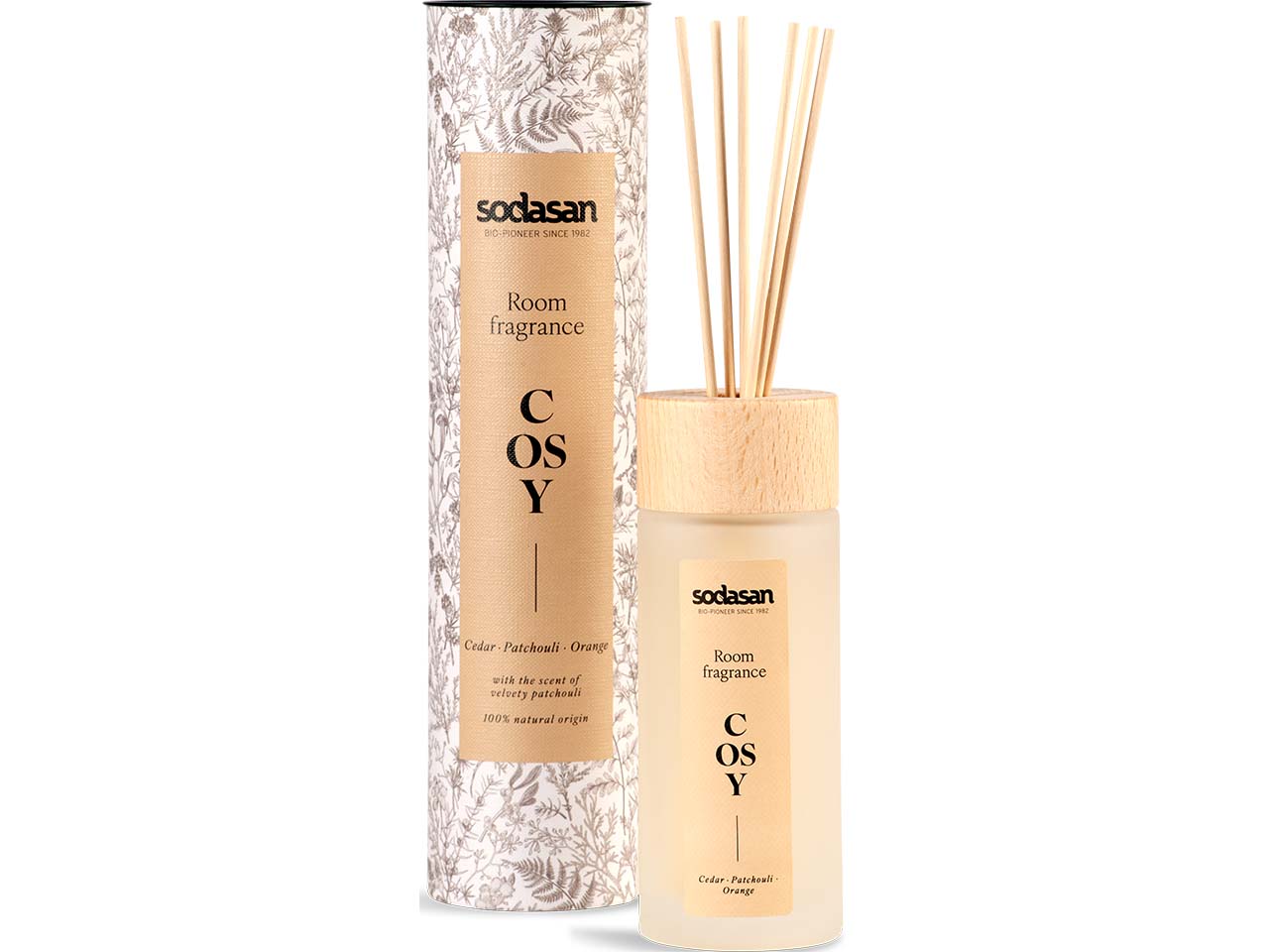 Sodasan Raumduft "COSY" mit Cedar, Patchouli und Orange, 200  ml