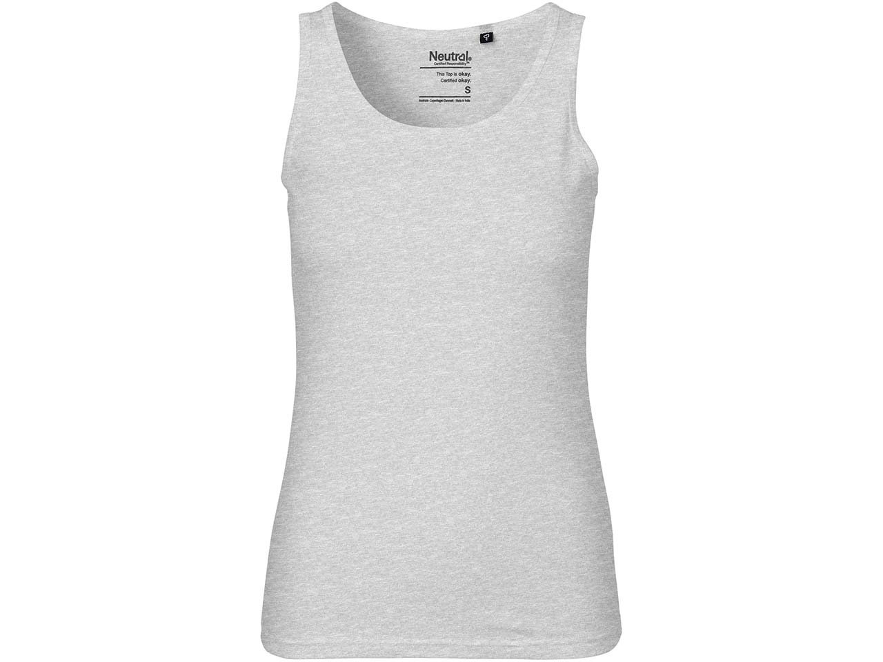Neutral Bio-Damen-Tanktop mit Rundhalsausschnitt, sport grey, Gr. L