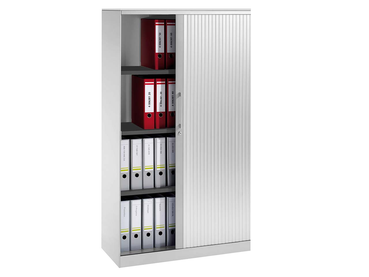 Rollladenschrank "CONTACT", Höhe 163,5 cm  (BxT) 100 x 43,5, silber
