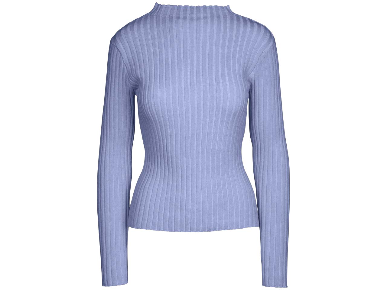 MELA Bio-Damen-Strickpullover "NAMARI" mit kurzem Stehkragen, forgetmenot, Gr. L