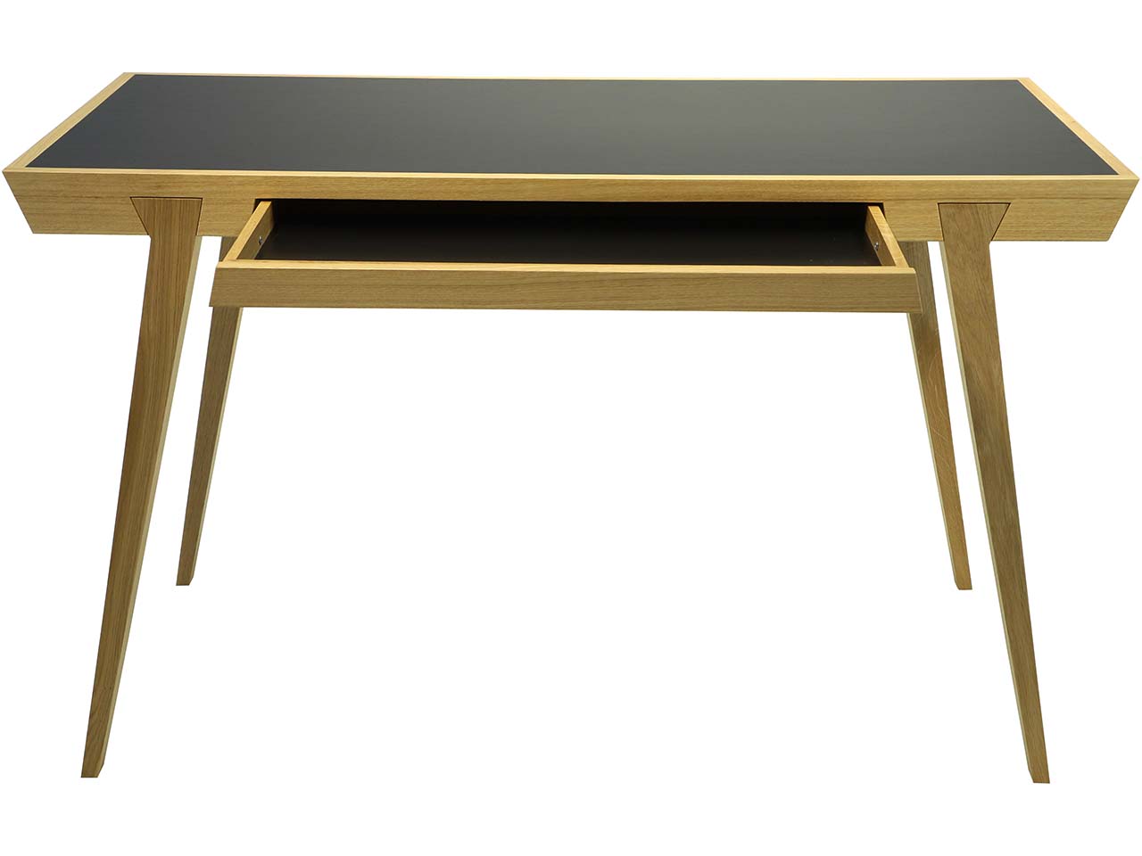 Jan Kurtz Schreibtisch "Desk" mit Schublade B 124 x T 65 x H 74,5 cm, Eiche/Linoleum
