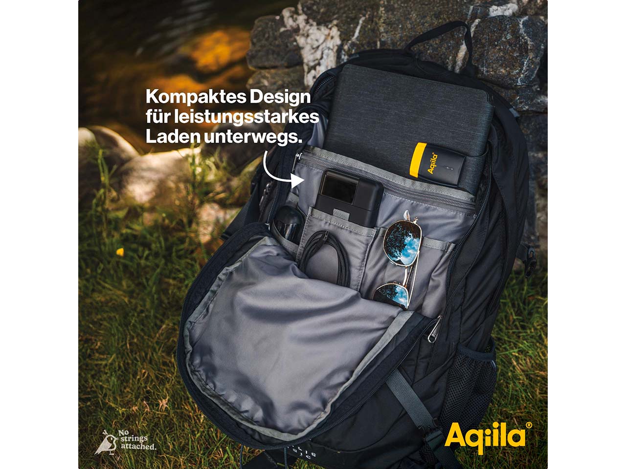 Aqiila Powerbank "Powerbird B20+" 20.000 mAh, schwarz
