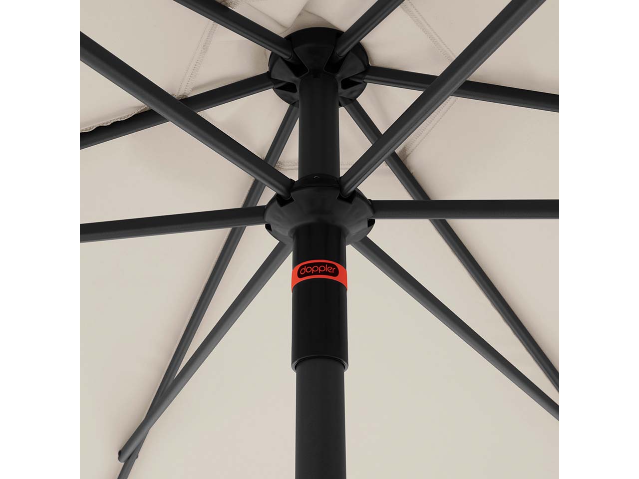 doppler Sonnenschirm "myZone Push Up" Ø 300 cm, HV, natur