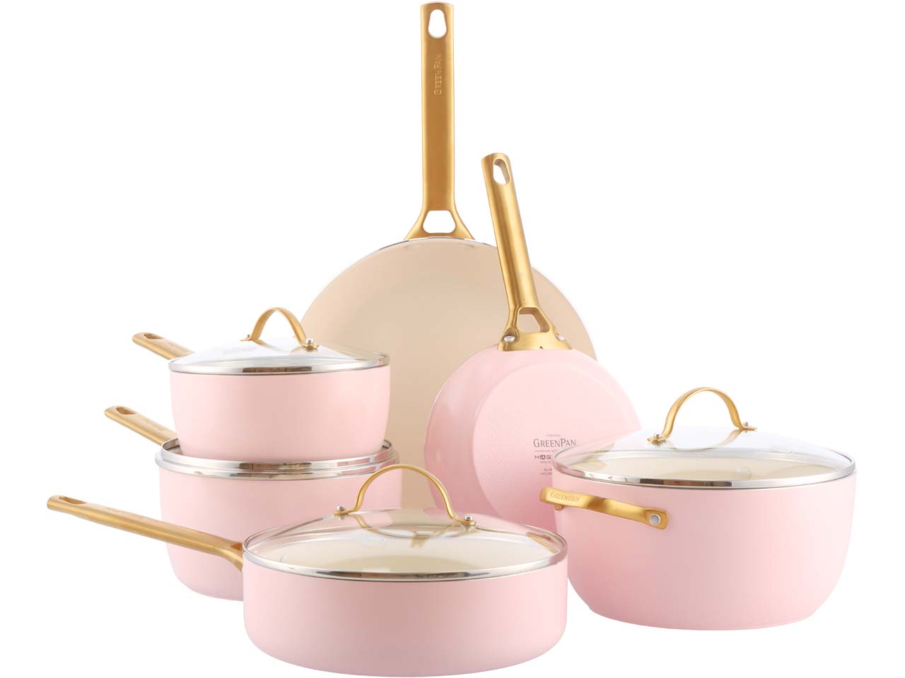 GreenPan Pfannen- & Topfset "Padova Reserve" 6er-Set, rosa