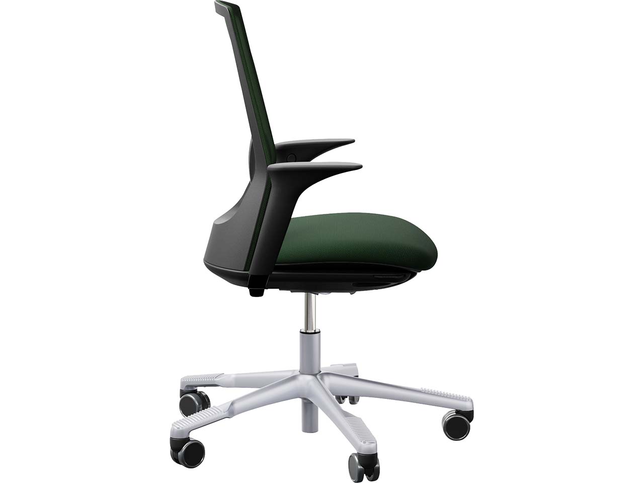 HAG Bürodrehstuhl "Futu mesh 1100-S" mit AL, Gestell: silber, Stoff: "FutuKnit" Forest