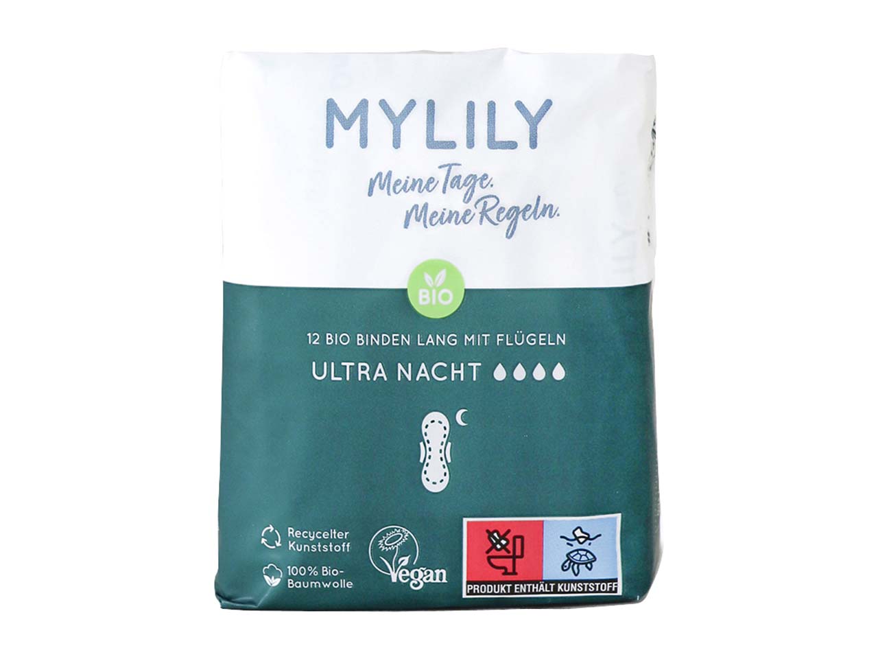 12 MYLILY Bio-Damenbinden ultra für die Nacht