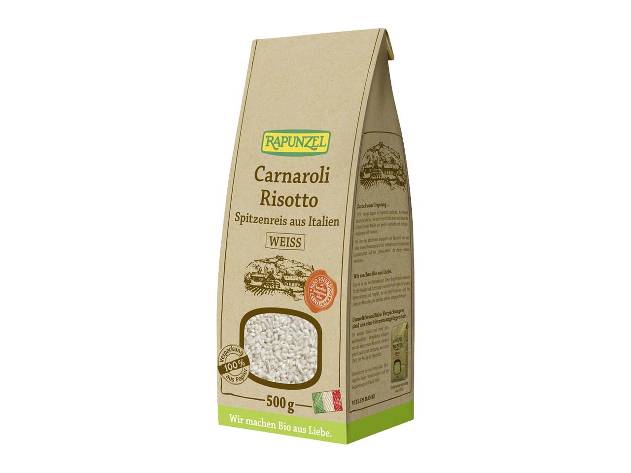 RAPUNZEL Bio-Risotto-Carnaroli-Spitzenreis, 500 g
