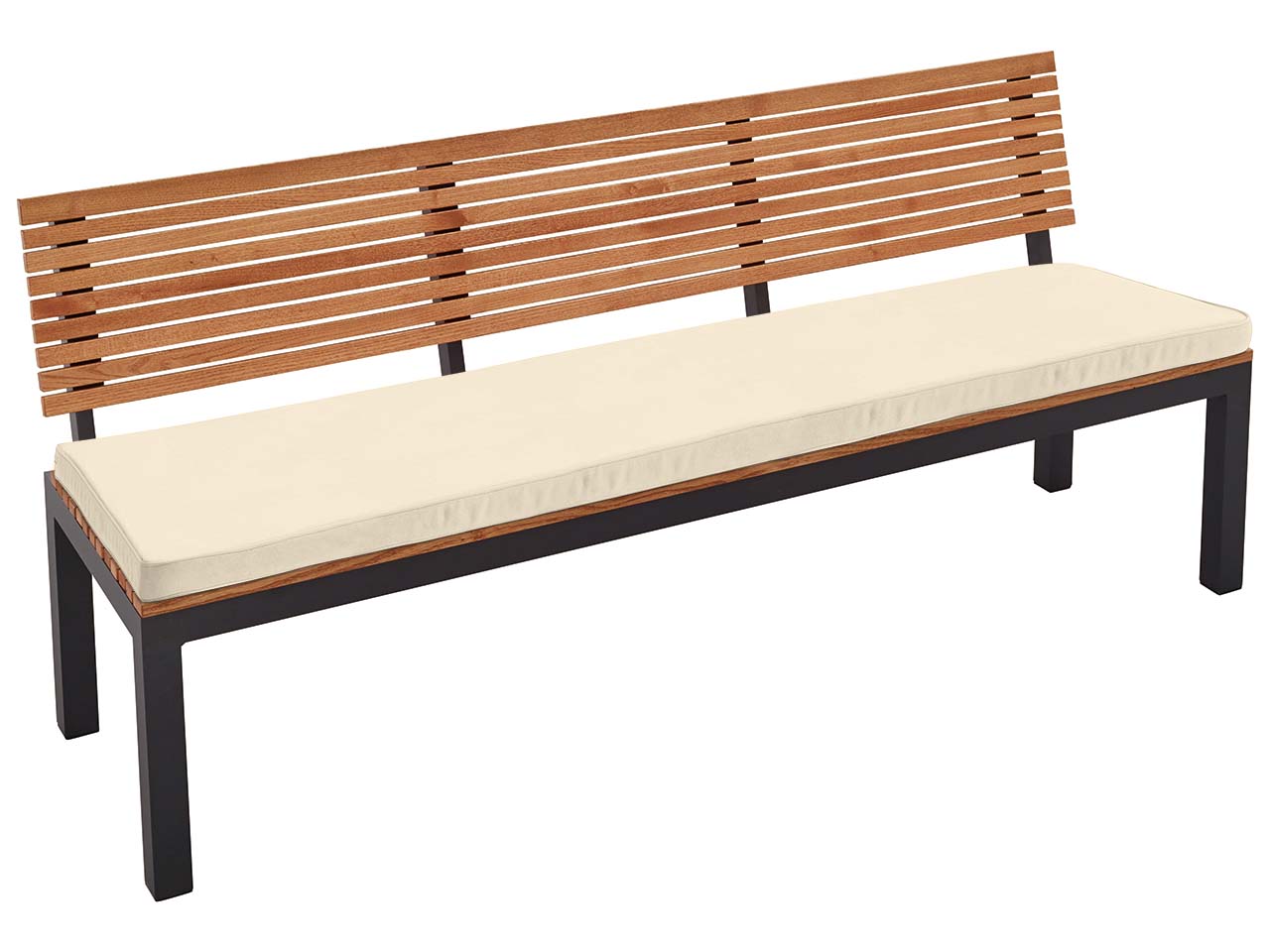 Auflage für Gartenbank 'Sassa' 146 cm, Bezug aus Polyester, natur