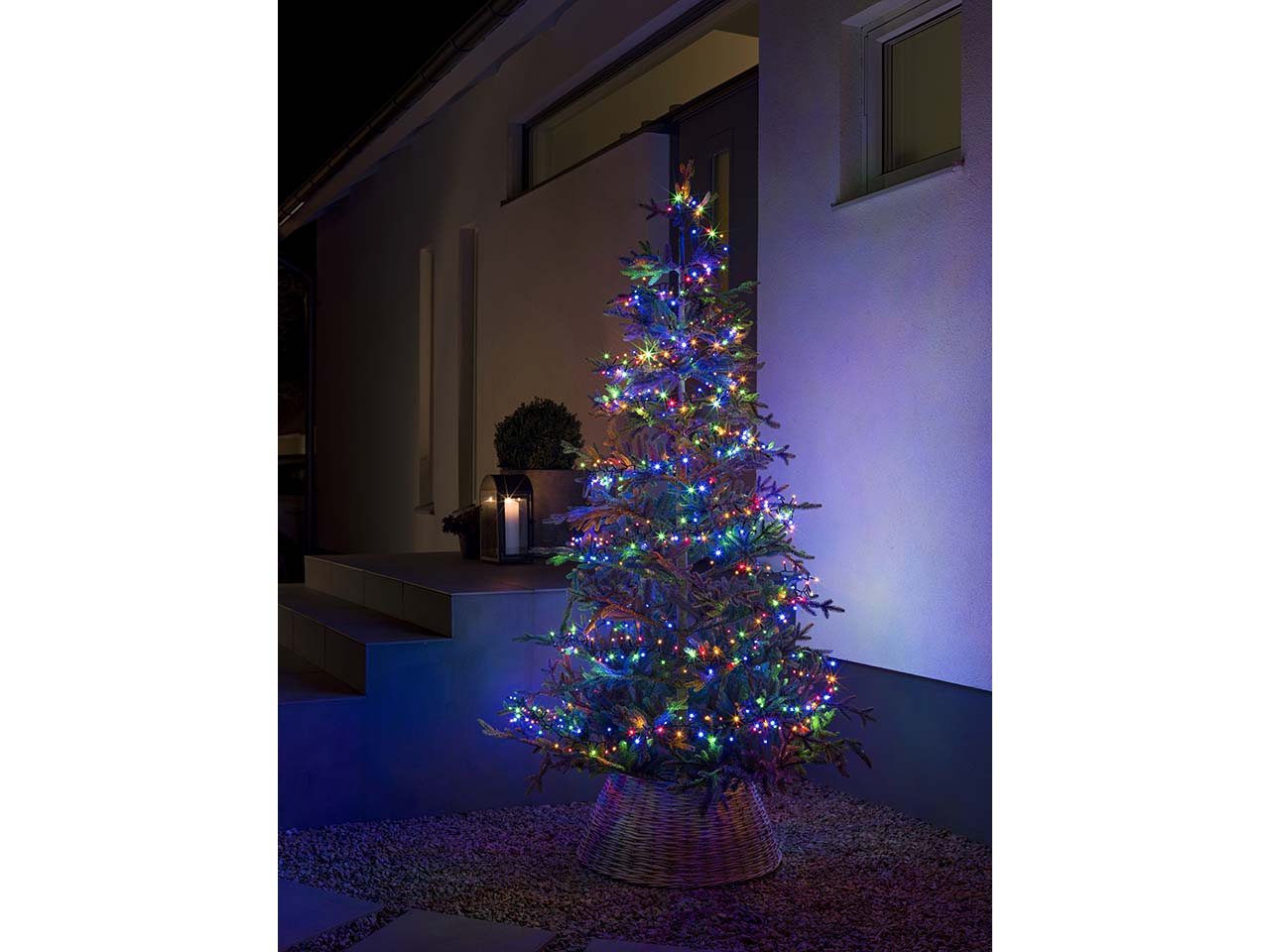 Konstsmide Micro LED-Compactlights, Lichterkette gefrostet, 400 Dioden bunt