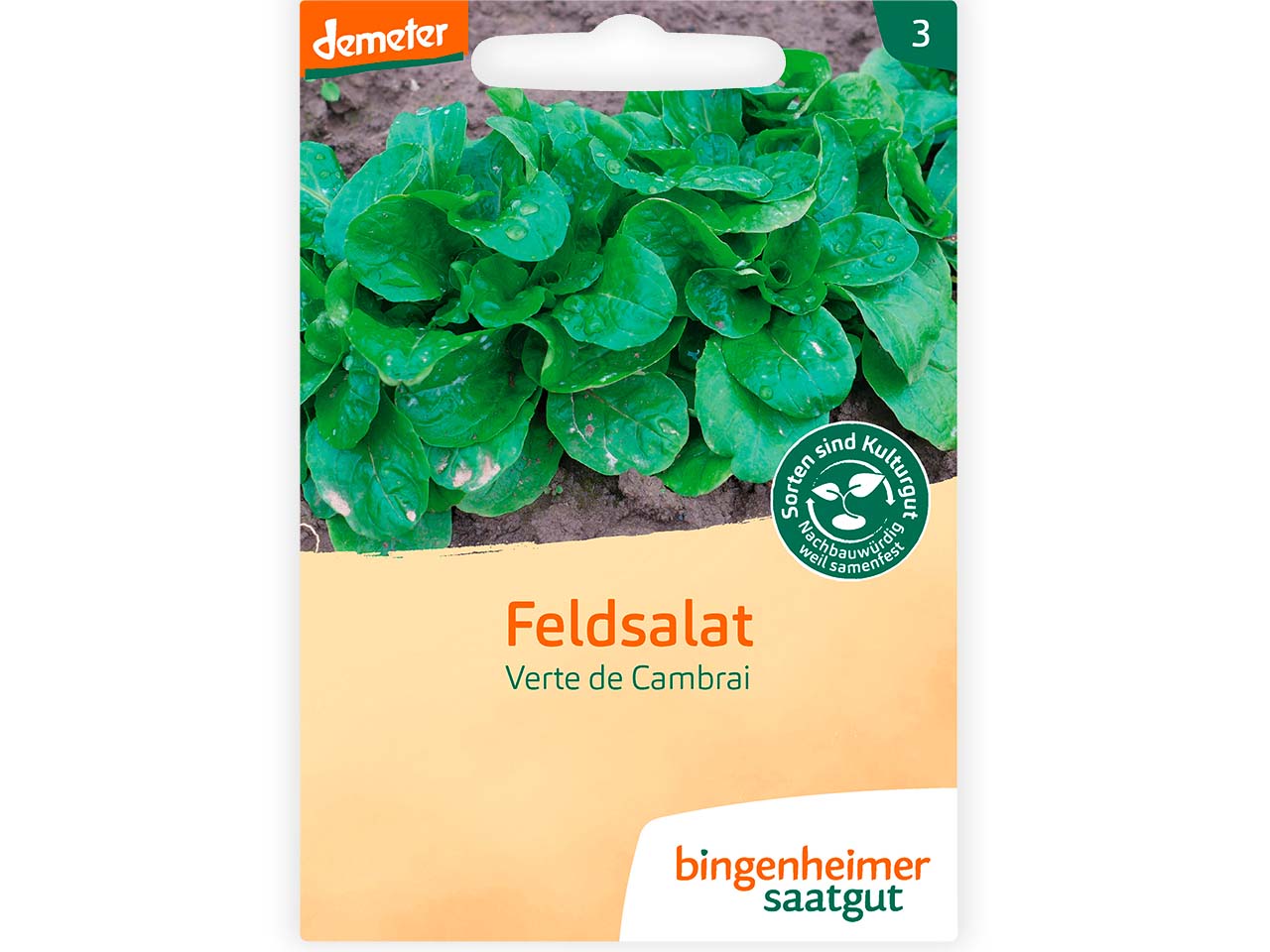 bingenheimer saatgut Bio-Samen Feldsalat "Verte de Cambrai", 1 Stk.