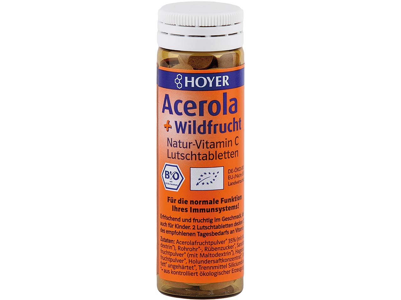 HOYER Bio-Lutschtabletten "Acerola + Wildfrucht", 30 g