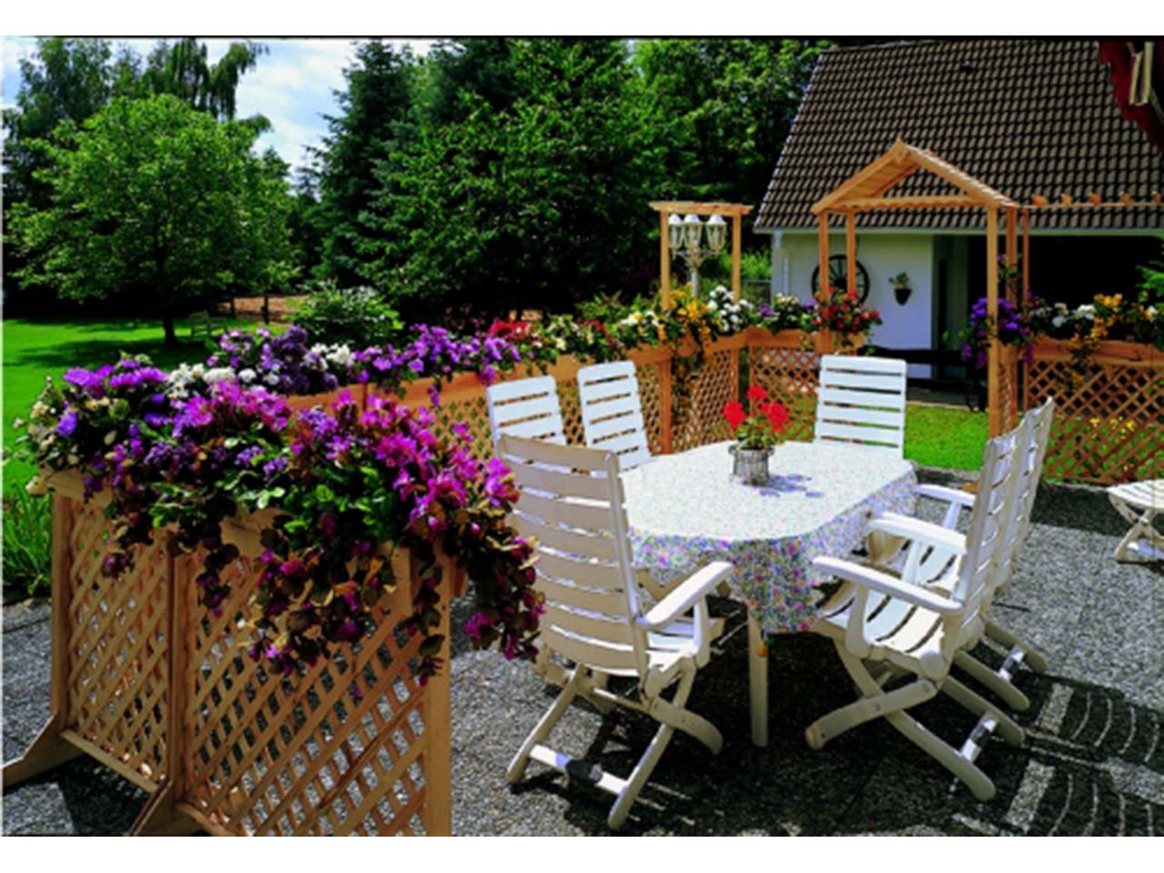 Spalier mit Blumenkasten "Rustica" B 70 x T 41 x H 107 cm