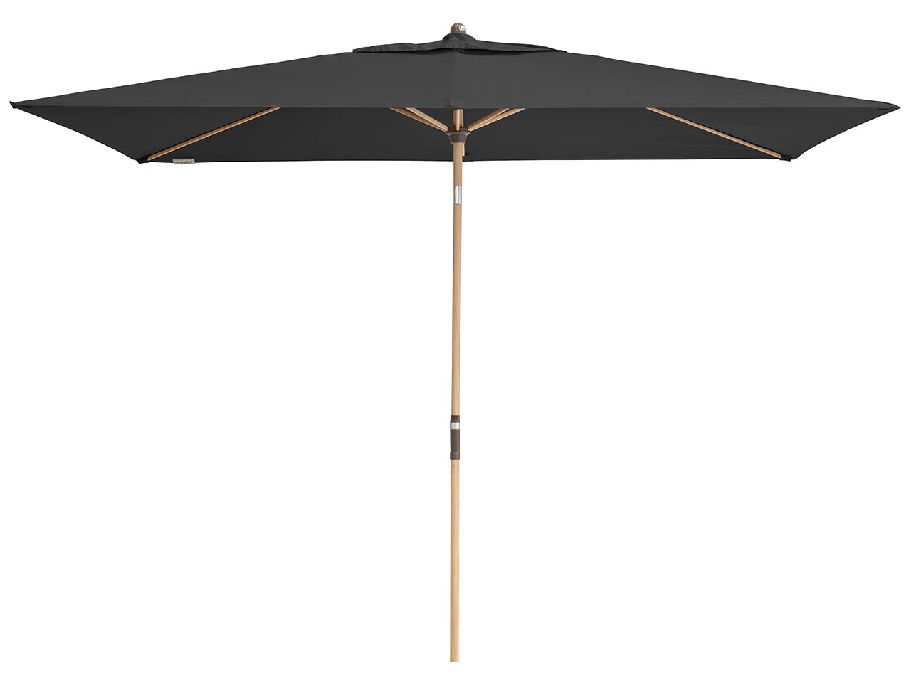 doppler Sonnenschirm "Alu Wood Ultra" 300 x 200 cm, Esche hell, HV, anthrazit