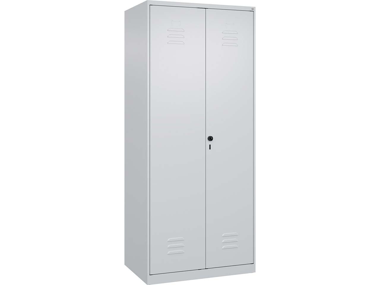 C+P PSA Doppel-Spind Classic PLUS, 2 Abteile, 1850x800x500mm, Lichtgrau/Lichtgrau
