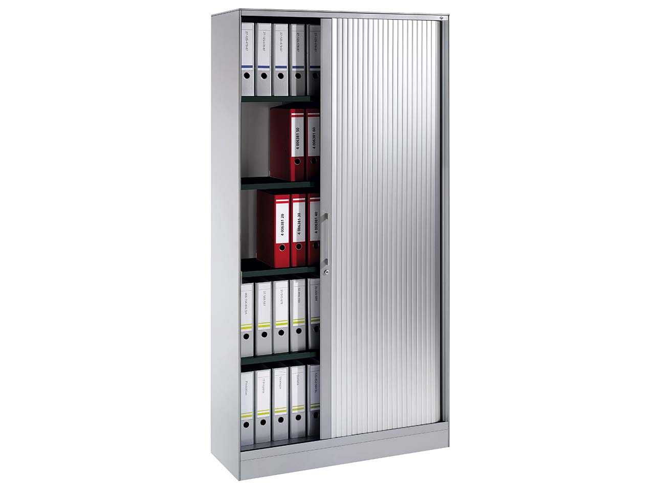 Rollladenschrank "CONTACT", Höhe 198 cm  (BxT) 100 x 43,5 , silber