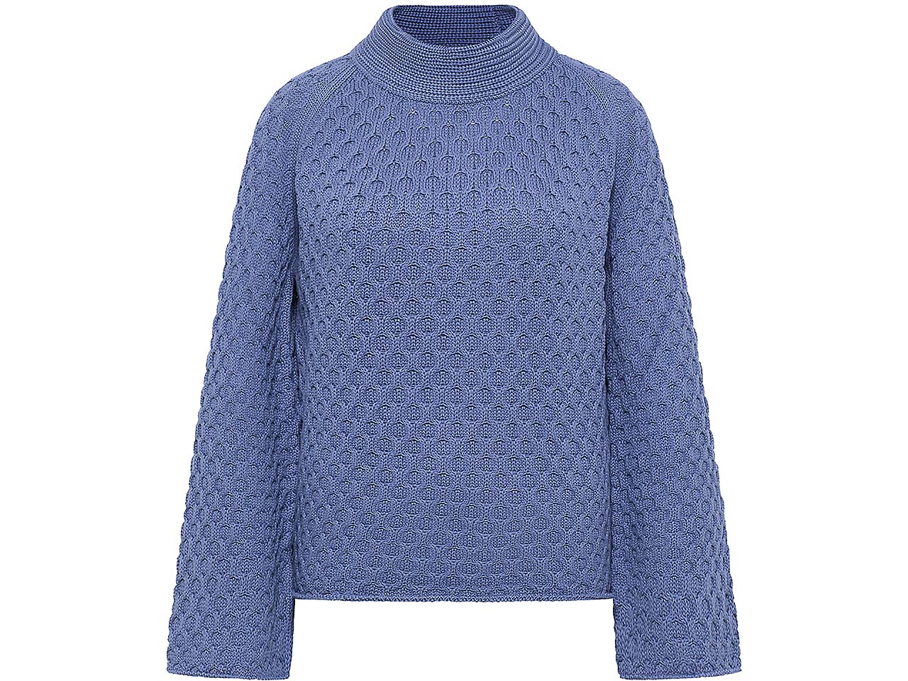 tranquillo Bio-Damen-Pullover mit Fledermausärmeln, indigo, Gr. L