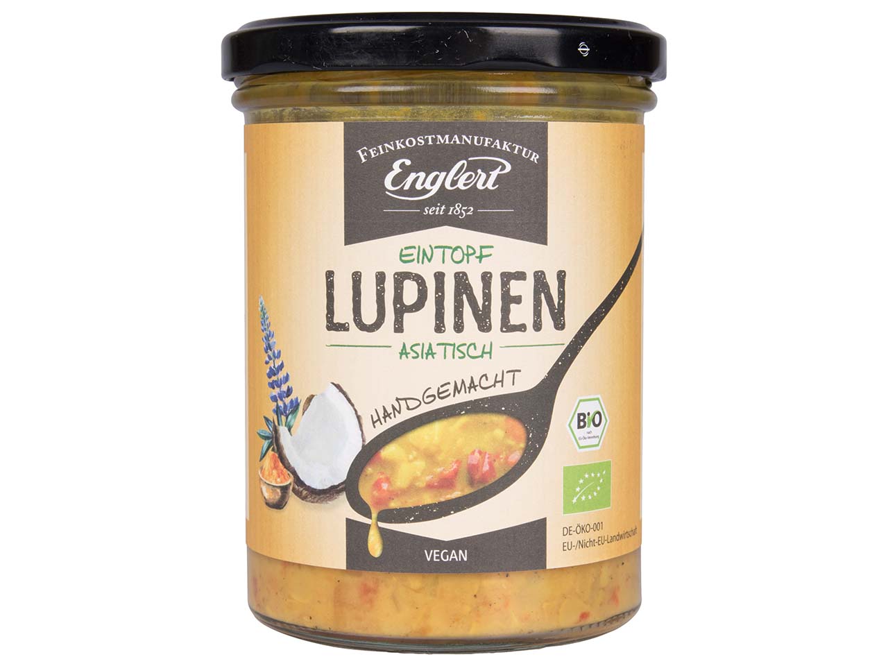 Feinkost Englert Veganer Bio-Lupineneintopf „Asiatische Art“