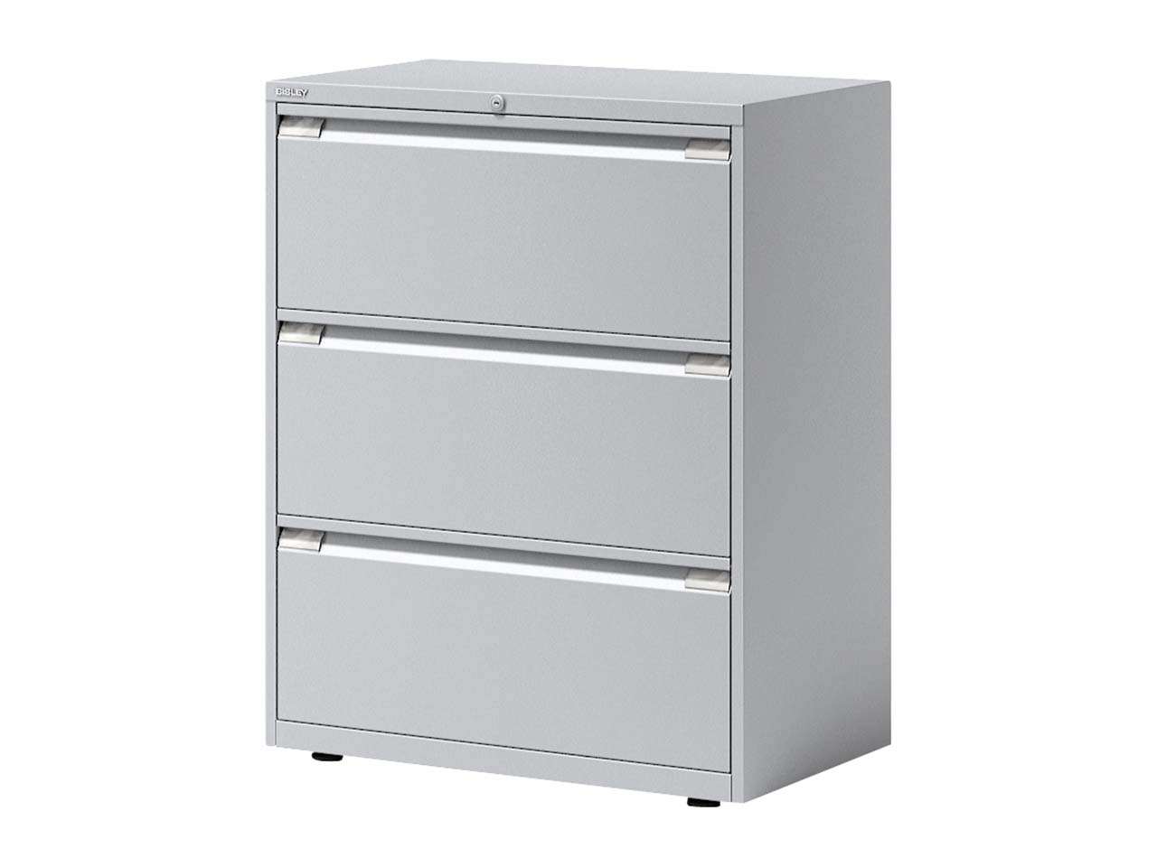 BISLEY Registraturschrank 2-bahnig, 3 Schubladen lichtgrau