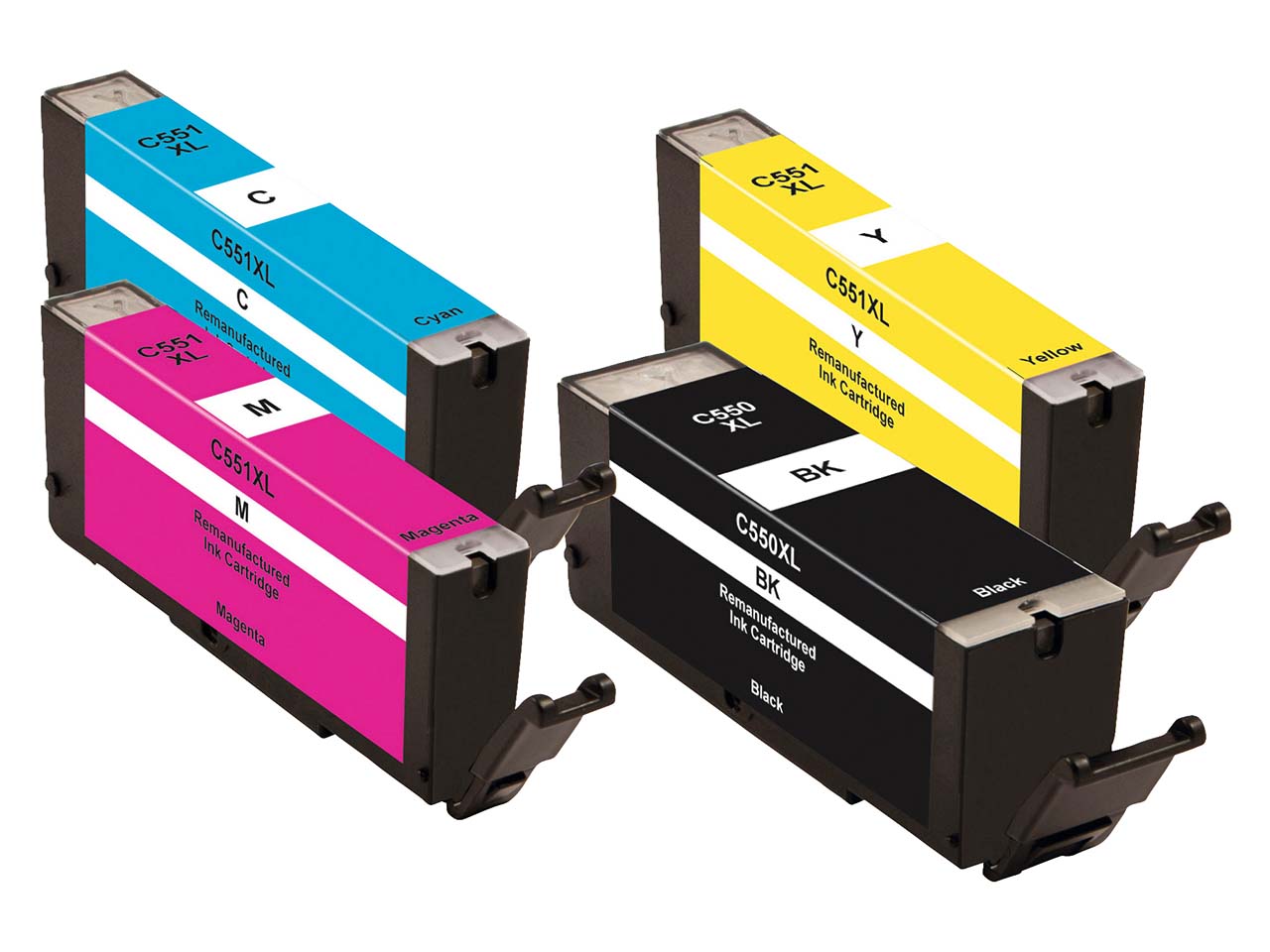 memo Tintenpatronen ersetzt CanonPGI-550XLBK, CLI-551XLC/M/Y, 4er-Set