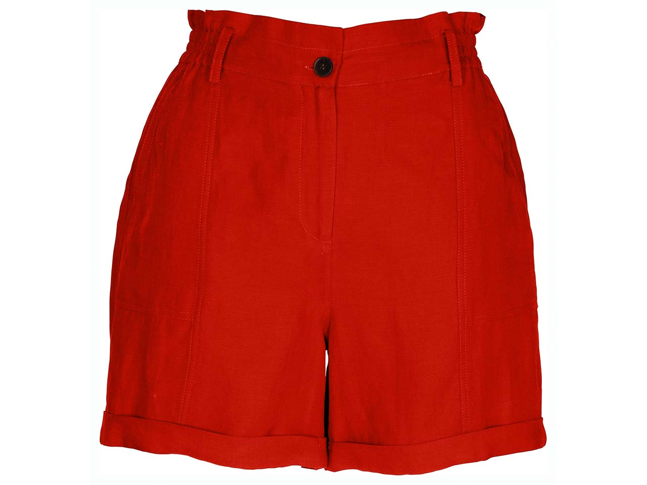 EKYOG Damen-Paperbag-Short "LINUS" mit Gesäßtaschen, cherry, Gr. 40