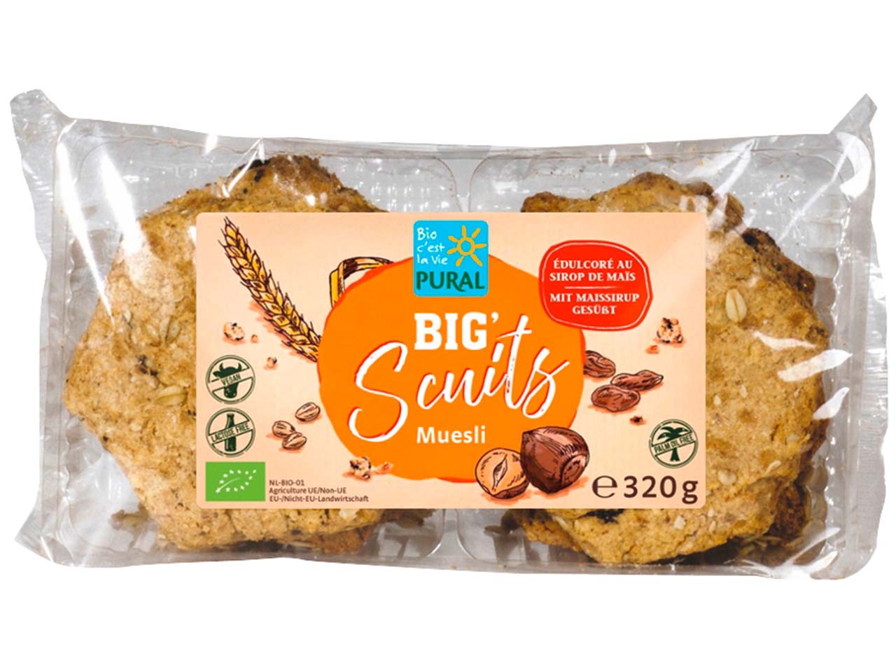 PURAL Bio-Müsli-Kekse 'Big’Scuits', 320 g