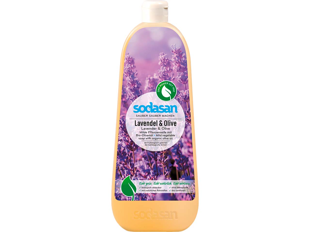 Sodasan Flüssigseife 'Lavendel und Olive', Nachfüllung, 1 l