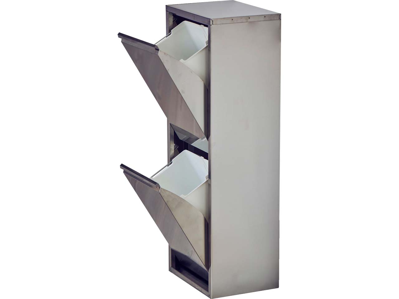 Jan Kurtz Wäsche-/Abfallsammler "Pat" mit 2 Behältern, Edelstahl