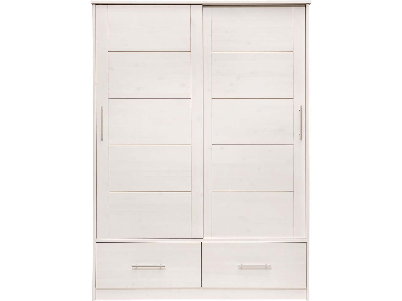 Schiebetürenschrank "Tobykids" 2-türig, 2 SL, B145xT57,5xH200 cm, Kiefer weiß